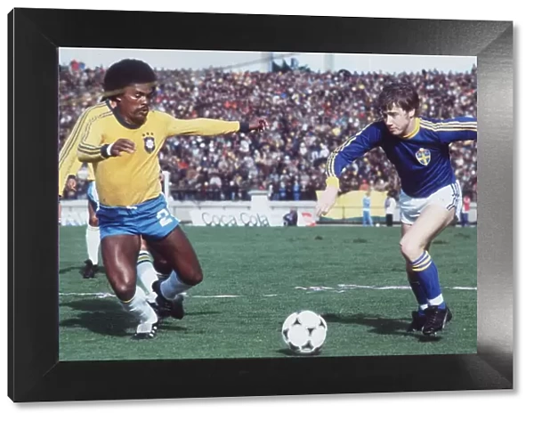 Sweden v Brazil World Cup 1978 football Toninho Brazil