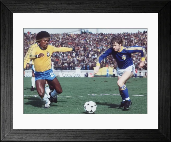 Framed Print : Sweden v Brazil World Cup 1978 football Toninho Brazil Framed Print : Sweden v Brazil World Cup 1978 football Toninho Brazil