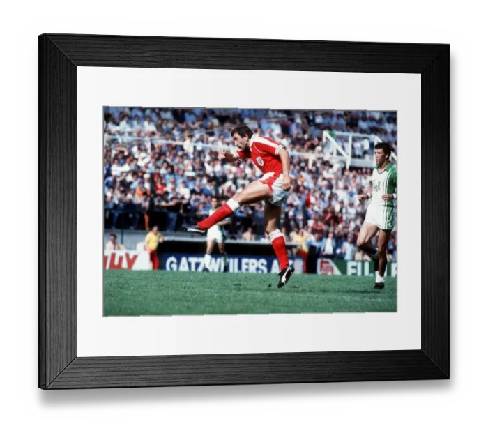 Framed Print : Algeria v Austria World Cup 1982 football Johann Krankl scores Austria
