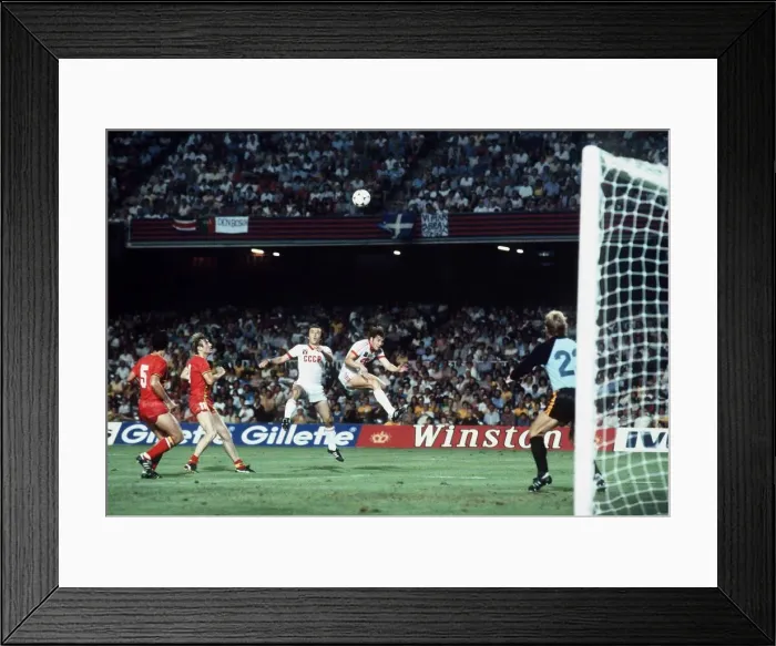 Framed Print : World Cup 1982 Belgiun 0 USSR 1 Michel Renquin (5