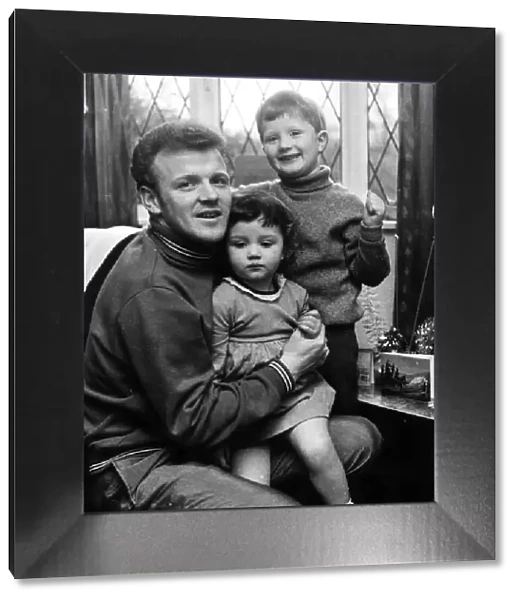 Billy Bremner football player Leeds united and Scotland international at home with