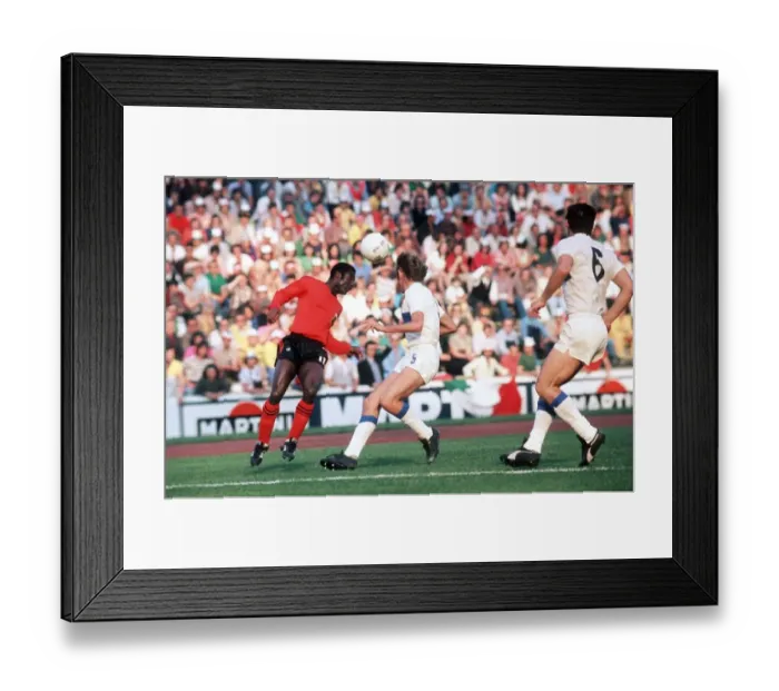 Framed Print : Italy 3 Haiti 1 Football World Cup 1974 Guy Saint Vil of Haiti