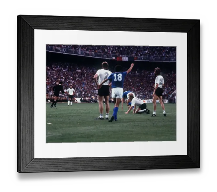 Framed Print : World Cup final 1982 Tardelli (18) scores Italy Framed Print : World Cup final 1982 Tardelli (18) scores Italy