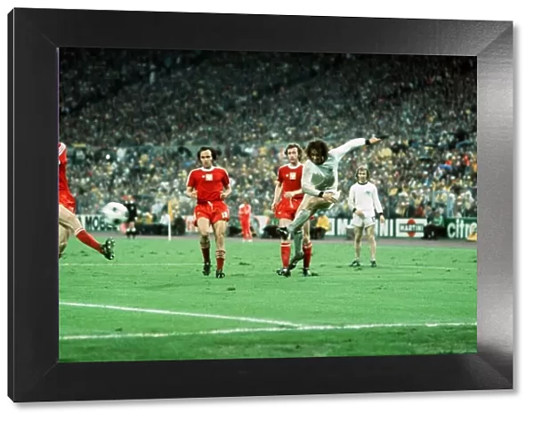 West Germany v Poland World Cup 1974 football Overath shooting for goal