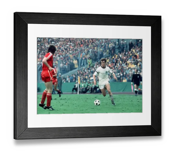Framed Print : West Germany v Poland World Cup 1974 football Bonhof of West Germany