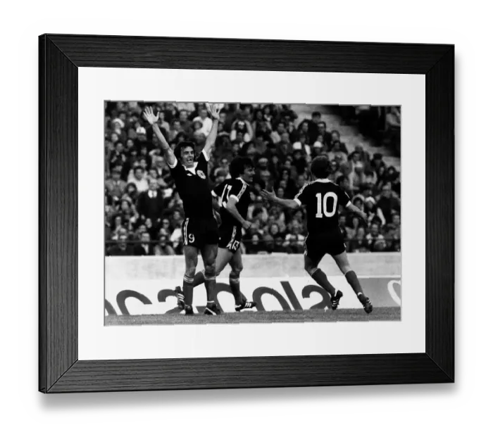 Framed Print : Football World Cup 1978 Scotland 1 Peru 3 in Cordoba Joe Jordan celebrates Framed Print : Football World Cup 1978 Scotland 1 Peru 3 in Cordoba Joe Jordan celebrates