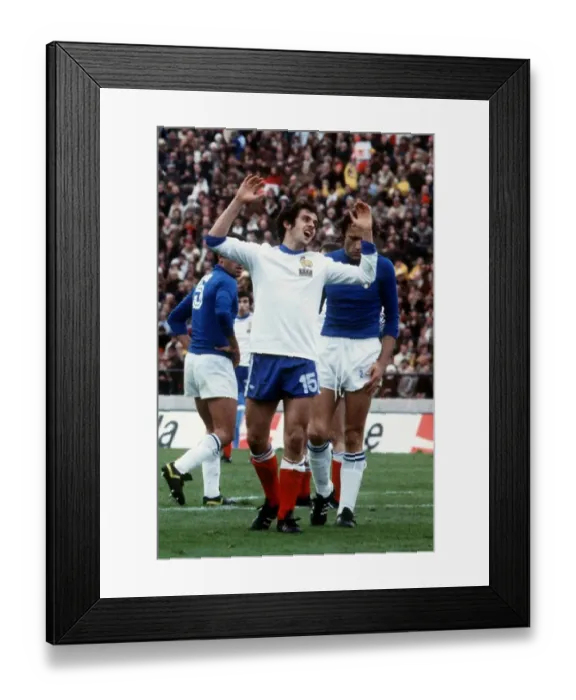 Framed Print : Football World Cup 1978 France 1 Italy 2 Michel Platini of