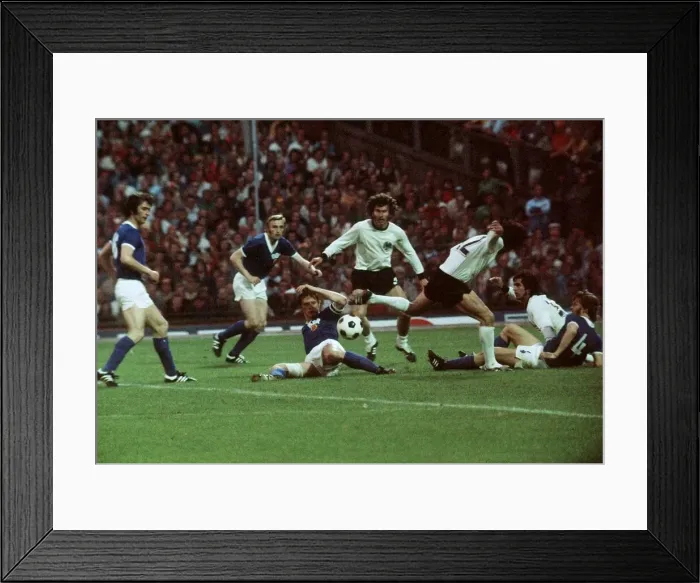 Framed Print : East Germany v West Germany World Cup 1974 football