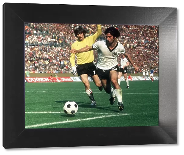 Muller of West Germany and Maric World Cup 1974 Yugoslavia v West Germany