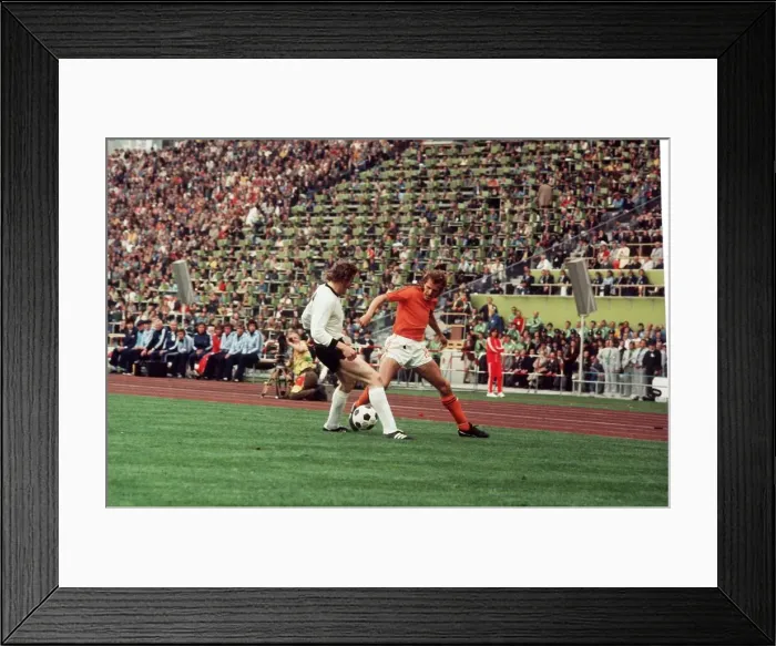 Framed Print : Holland West Germany World Cup 1974 Schwarzenbeck Van de Kerkhof or van der Kerkhof Framed Print : Holland West Germany World Cup 1974 Schwarzenbeck Van de Kerkhof or van der Kerkhof