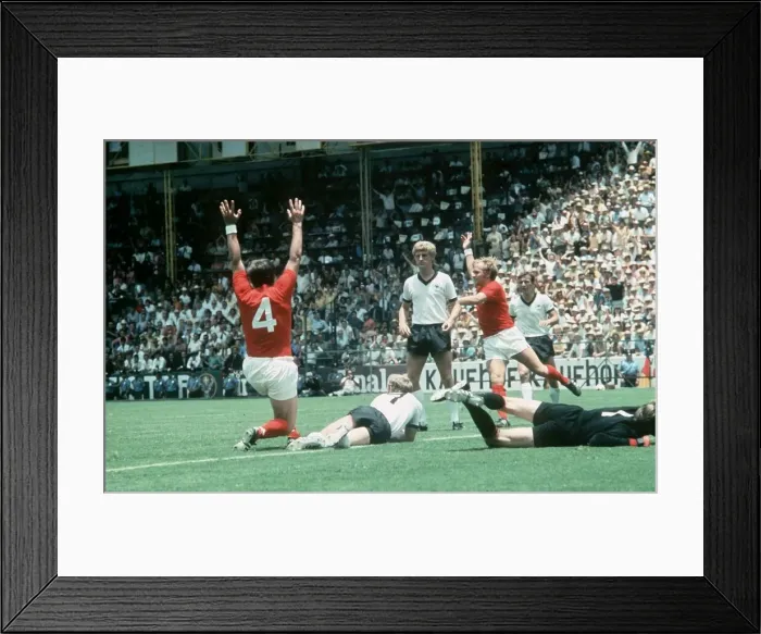 Framed Print : World Cup Quarter Final 1970 England 2 West Germany 3 after extra time Framed Print : World Cup Quarter Final 1970 England 2 West Germany 3 after extra time