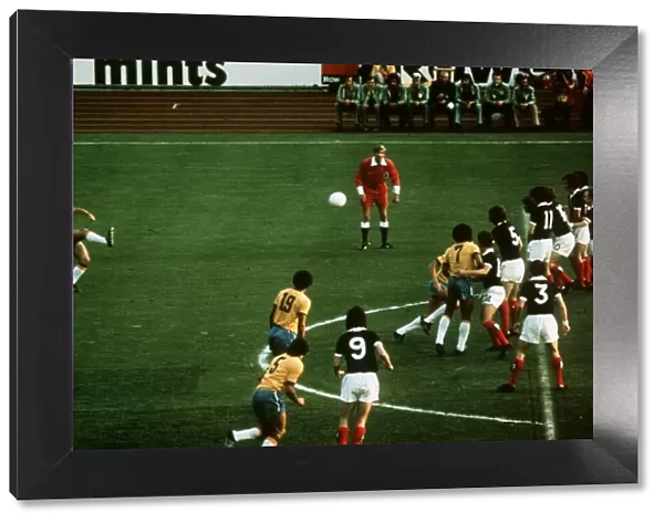 World Cup 1974 Scotland Brazil free kick