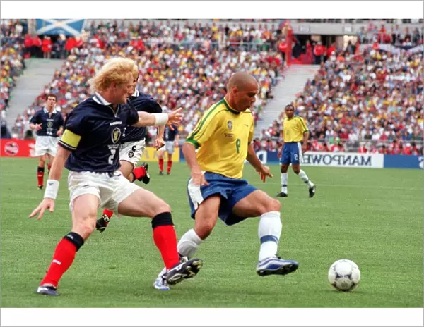 World Cup 1998 Group A Scotland 1 Brazil 2 Colin Hendry