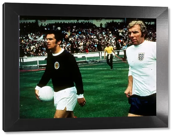 Bobby Moncur Scotland football player captain May 1971 Leads out teams with Bobby