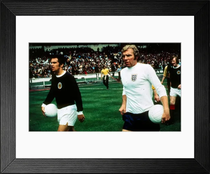 Framed Print : Bobby Moncur Scotland football player captain May 1971 Leads out teams with Bobby Framed Print : Bobby Moncur Scotland football player captain May 1971 Leads out teams with Bobby