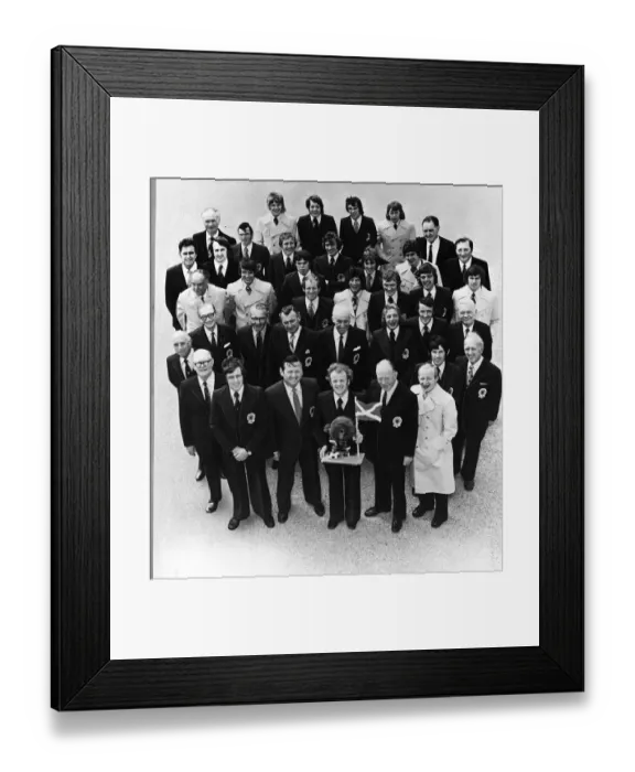 Framed Print : Scotland World Cup Football Squad 1974 July 1974 Wearing official suits