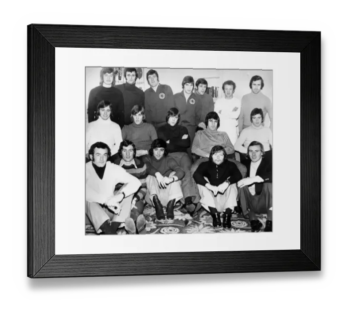 Framed Print : Scotland Football Squad February 1973 Pool for Scottish Football Association