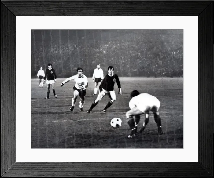 Framed Print : West Germany versus Scotland October 1969 3-2 international football world cup