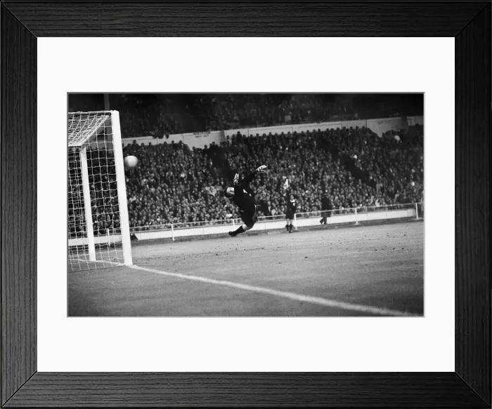 Framed Print : Bobby Charlton England football player 1966 Scores goal against goalkeeper Ignacio Framed Print : Bobby Charlton England football player 1966 Scores goal against goalkeeper Ignacio