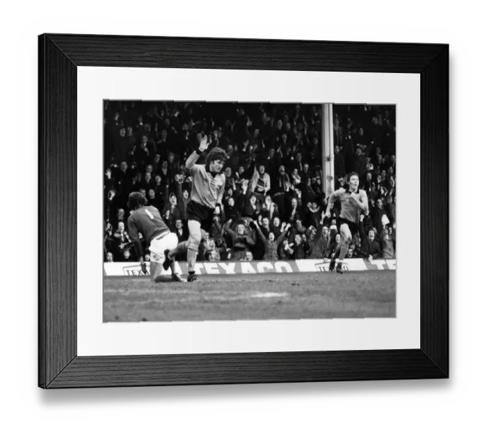 Framed Print : John Richards Wolverhampton Wanderers football player celebrates scoring goal in FA Cup