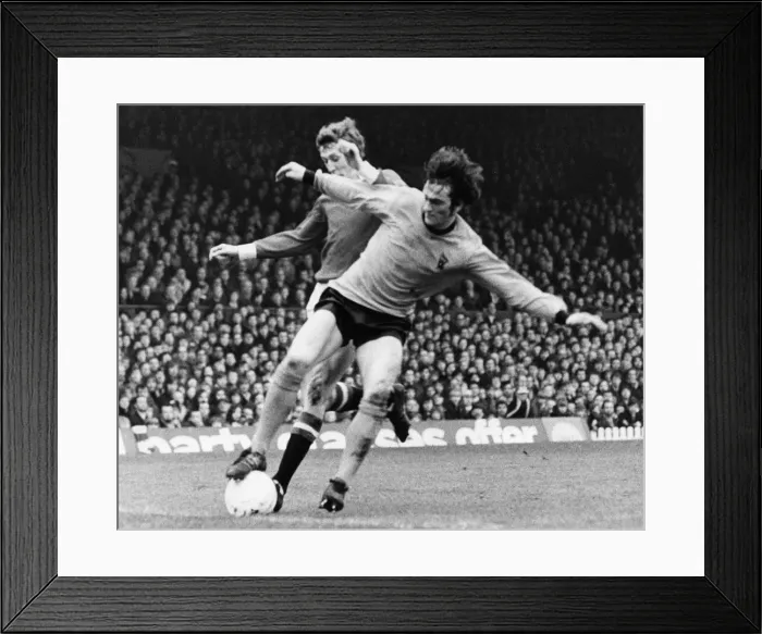 Framed Print : Manchester United v Wolverhampton Wanderers league match at Old Trafford January 1972
