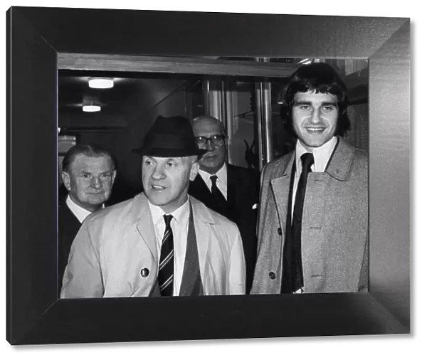 Larry Lloyd Liverpool centre half with Liverpool manager Bill Shankly