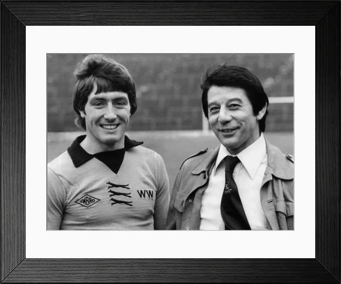 Framed Print : John Richards Wolverhampton Wanderers football player (left Framed Print : John Richards Wolverhampton Wanderers football player (left