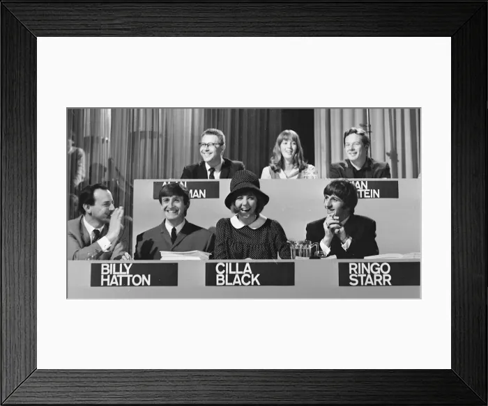 Framed Print : Beatles drummer Ringo Starr (bottom right), one of the judges on the National Beat Group Framed Print : Beatles drummer Ringo Starr (bottom right), one of the judges on the National Beat Group