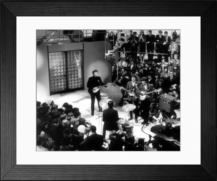 Framed Print : The Beatles appearing on the television Show Around the Beatles 6 May 1964