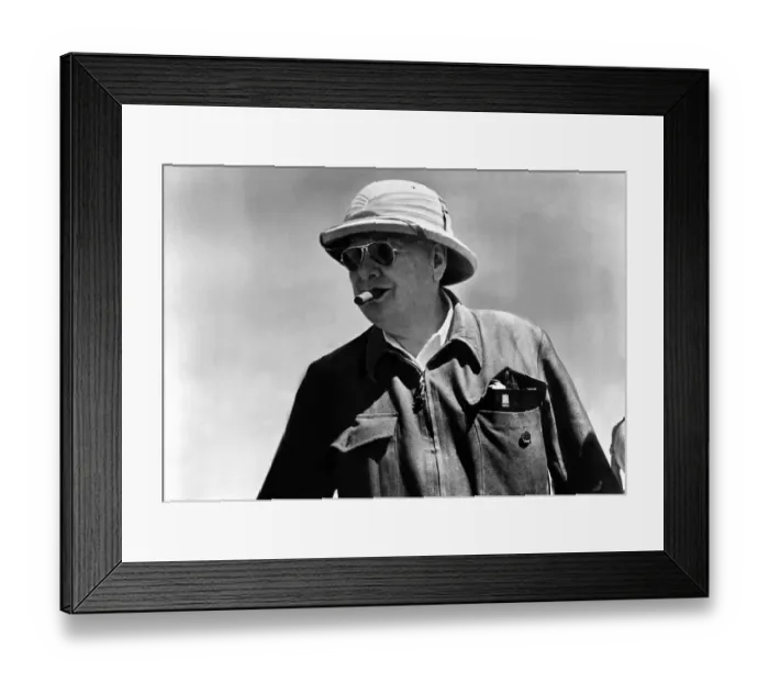 Framed Print : Sir Winston Churchill - 1942 British Prime Minister visit to the Middle East or Africa