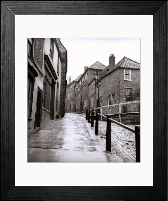 Framed Print : General view of street scene in the City of Lincoln Architecture Buildings