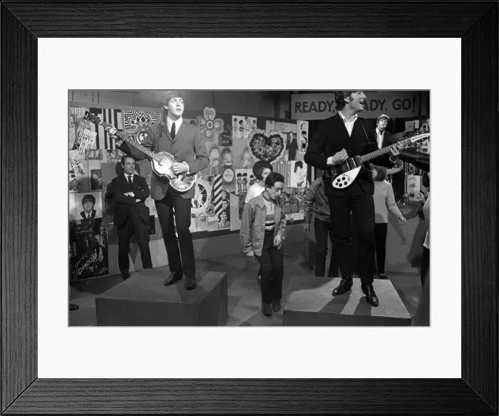 Framed Print : The Beatles at Television House, Kingsway, for an appearance on the television Show
