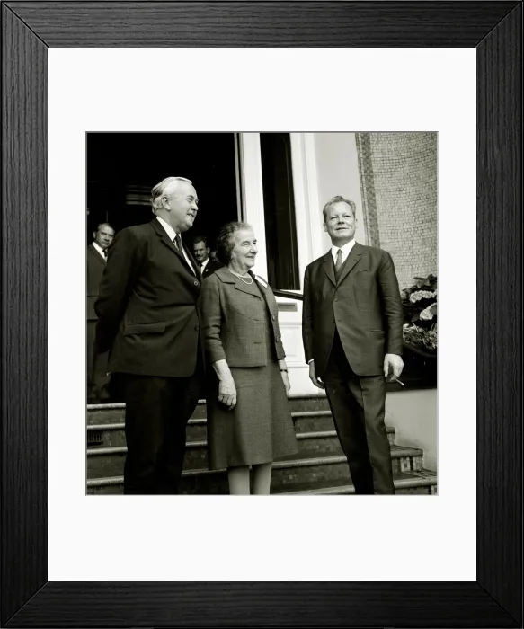 Framed Print : Harold Wilson with Golda Meir and Willy Brandt at the 11th Socialist International Framed Print : Harold Wilson with Golda Meir and Willy Brandt at the 11th Socialist International