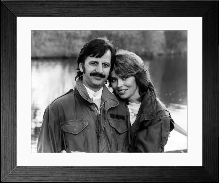 Framed Print : Former Beatles drummer Ringo Starr with Wife Barbara November 1981