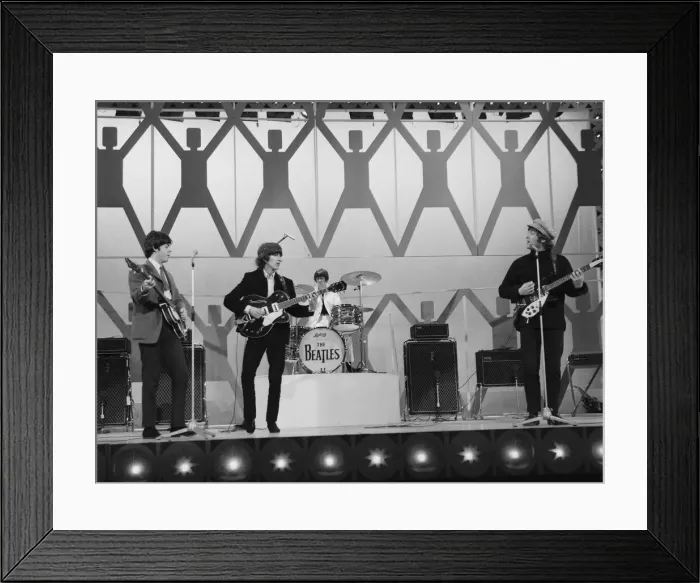 Framed Print : The Beatles rehearse at the ABC Theatre, Blackpool for the group Framed Print : The Beatles rehearse at the ABC Theatre, Blackpool for the group