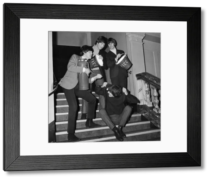 Framed Print : The Beatles cooling down at Liverpool Empire, November 1964 Framed Print : The Beatles cooling down at Liverpool Empire, November 1964