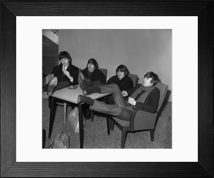 Framed Print : The Beatles make themselves at home at the Ritz Cinema in Luton Framed Print : The Beatles make themselves at home at the Ritz Cinema in Luton