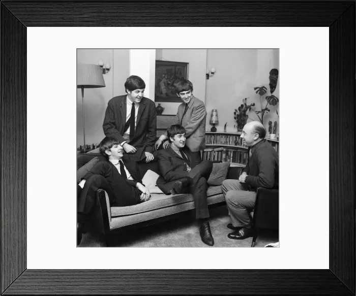 Framed Print : The Beatles pictured at the London residence of Daily Mirror Framed Print : The Beatles pictured at the London residence of Daily Mirror