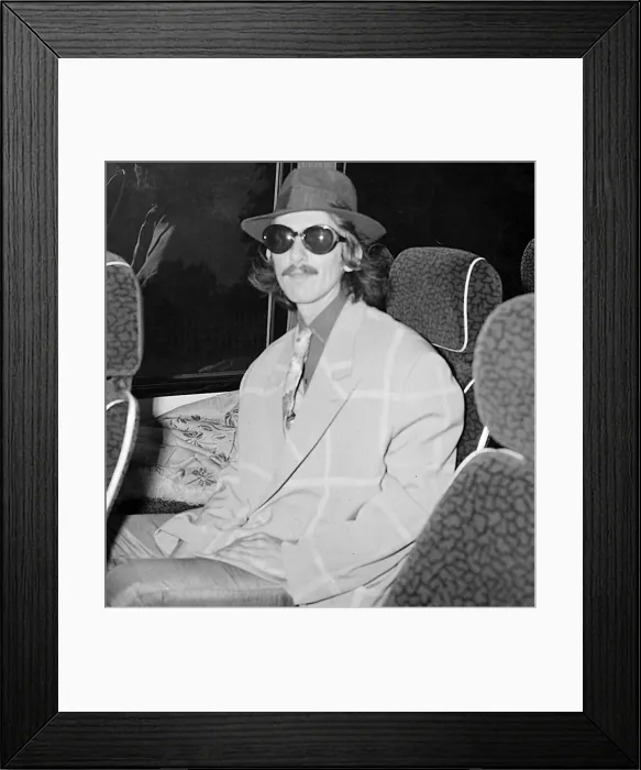 Framed Print : George Harrison as The Beatles set out on their celebrated tour of the West Country 11th