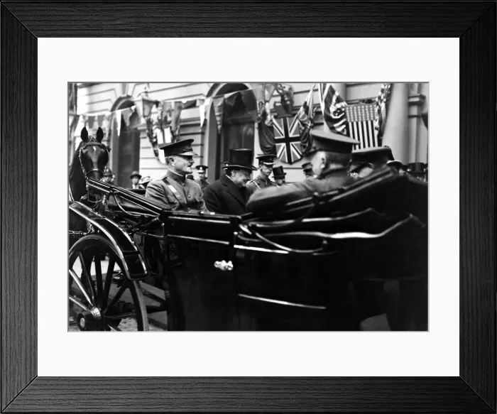 Framed Print : General John J Pershing seen here leaving Victoria station with Mr Winston Churchill Framed Print : General John J Pershing seen here leaving Victoria station with Mr Winston Churchill