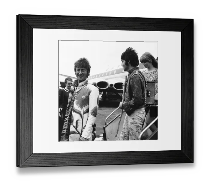 Framed Print : The Beatles July 1967 John Lennon and Paul McCartney arriving at Heathrow Airport Framed Print : The Beatles July 1967 John Lennon and Paul McCartney arriving at Heathrow Airport