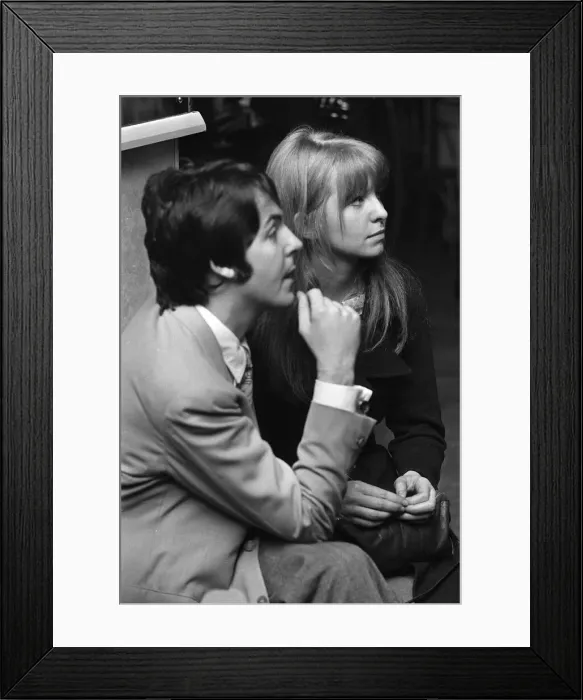 Framed Print : Paul McCartney amd his girlfriend Jane Asher at a launch party to celebrate the the Apple Framed Print : Paul McCartney amd his girlfriend Jane Asher at a launch party to celebrate the the Apple