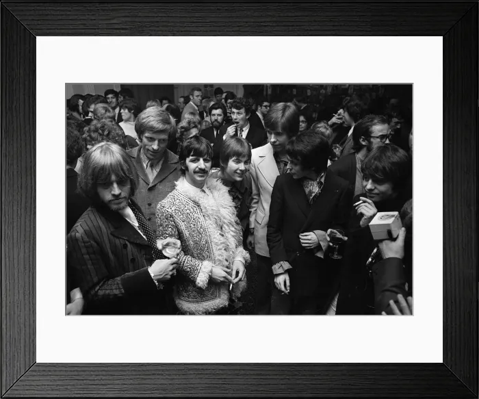 Framed Print : Rolling Stones Brian Jones, Ringo Starr and Grapefruit at a launch party to celebrate Framed Print : Rolling Stones Brian Jones, Ringo Starr and Grapefruit at a launch party to celebrate