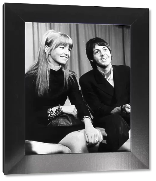 Paul McCartney of The Beatles pop group with his girlfriend Jane Asher. March 1968