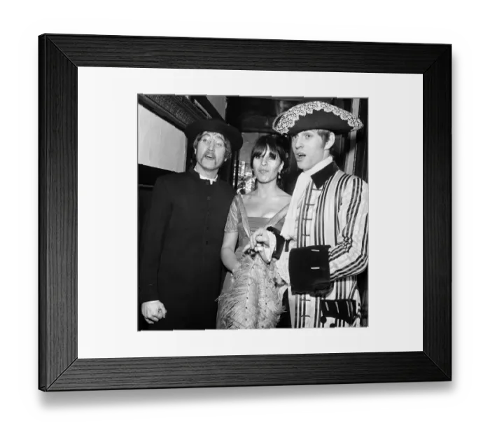 Framed Print : John Lennon and Georgie Fame at the fancy dress 21st birthday party thrown for Fame