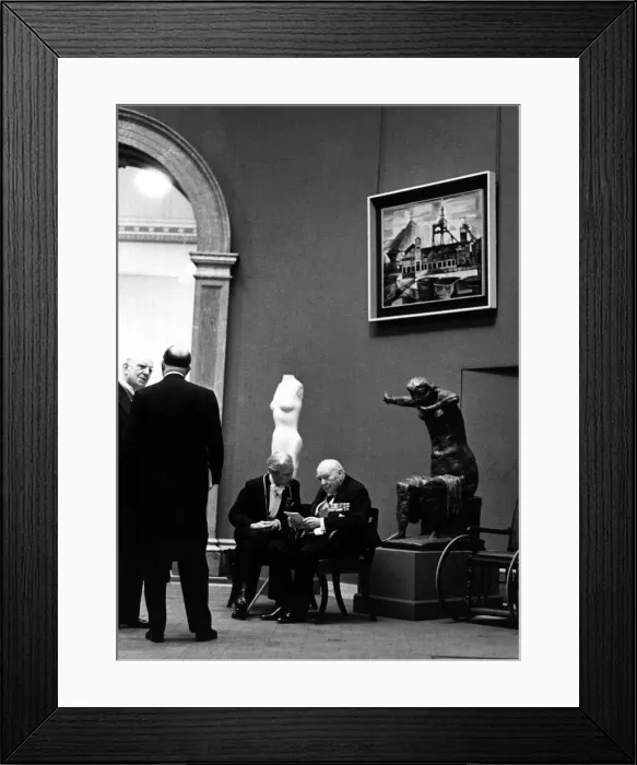 Framed Print : Sir Winston Churchill - May 1963 In conversation with the President of the Royal Academy Framed Print : Sir Winston Churchill - May 1963 In conversation with the President of the Royal Academy