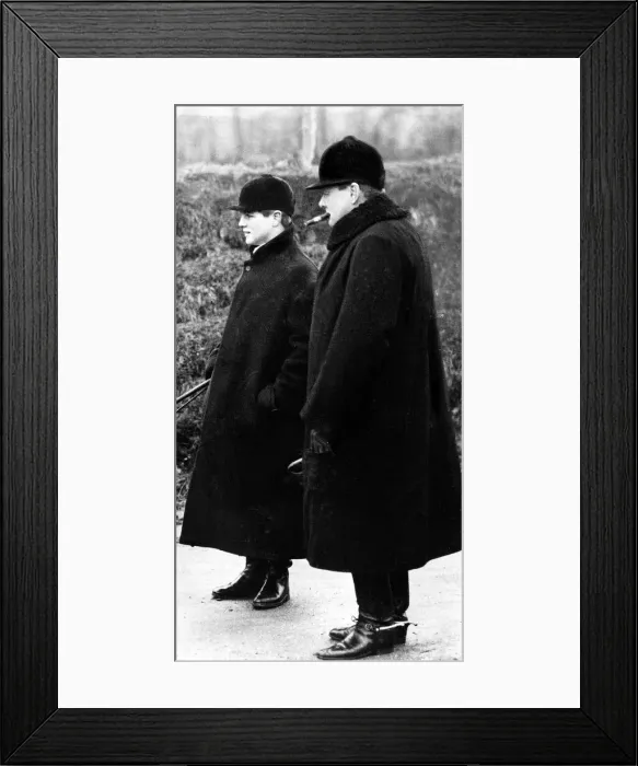 Framed Print : Sir Winston Churchill - 1928 British Prime Minister with his son Framed Print : Sir Winston Churchill - 1928 British Prime Minister with his son