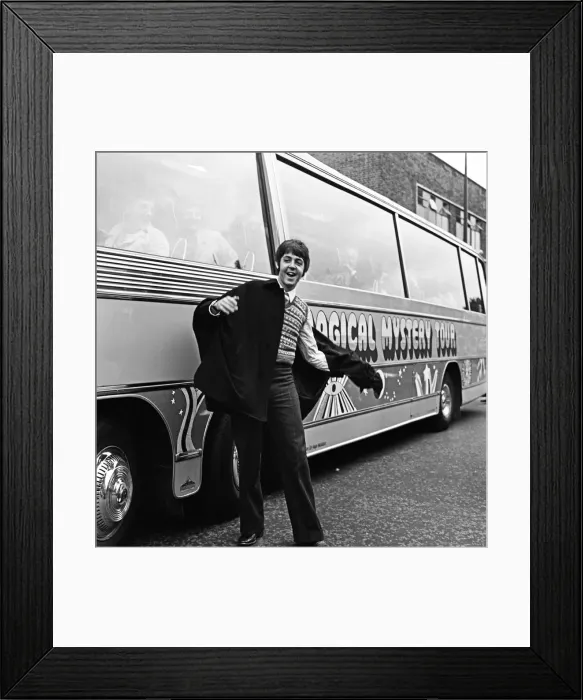 Framed Print : Paul McCartney as The Beatles set out on their celebrated tour of the West Country 11th