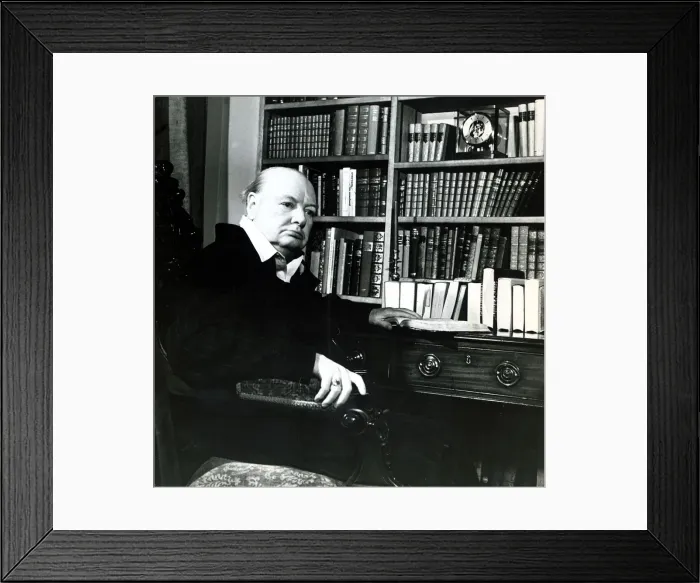 Framed Print : Sir Winston Churchill in his study. Circa 1955 Framed Print : Sir Winston Churchill in his study. Circa 1955