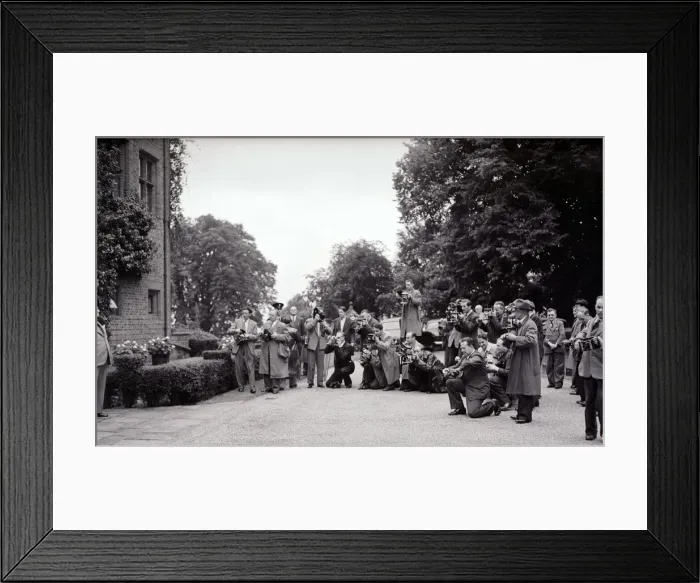 Framed Print : Winston Churchill sees French Premier, MendAes-France at Chatwell after failure of E. D Framed Print : Winston Churchill sees French Premier, MendAes-France at Chatwell after failure of E. D